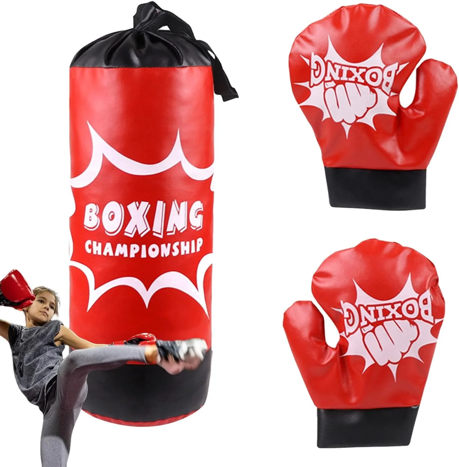 كيس ملاكمة للأطفال مع قفازات