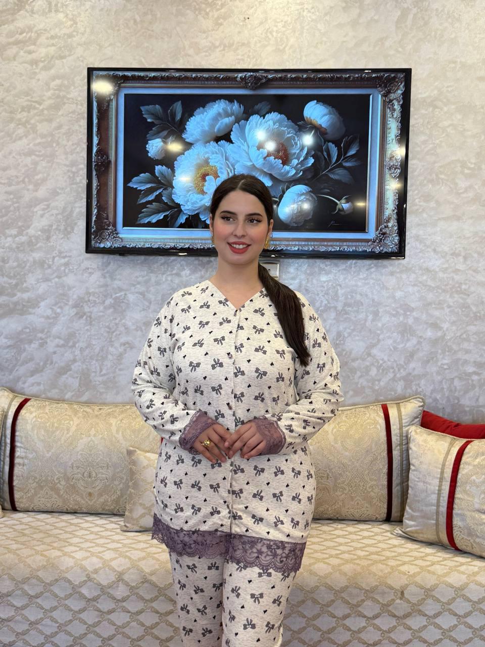 بيجامة رائعة😍 توب صوفة يناسب جميع فصل الخريف وشتاء توب عالي الجودة 🤗👌🏻