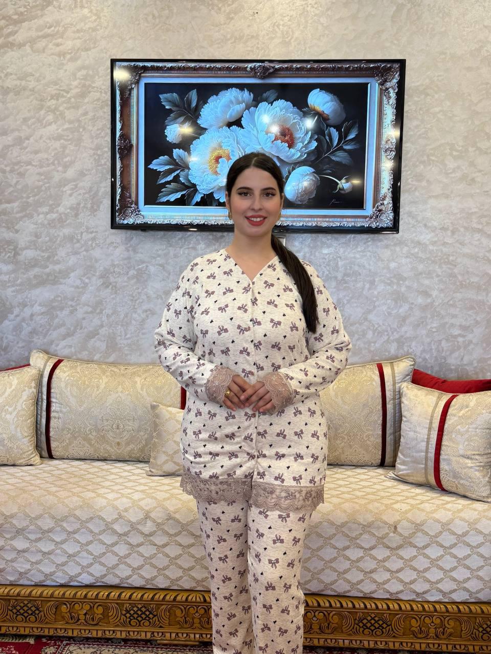 بيجامة رائعة😍 توب صوفة يناسب جميع فصل الخريف وشتاء توب عالي الجودة 🤗👌🏻