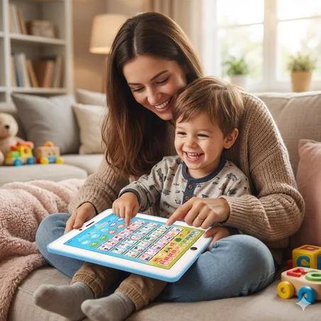 لوحة تعليمية للأطفال – تعلم الأحرف والأرقام بالعربية والإنجليزية بسهولة ومتعة!