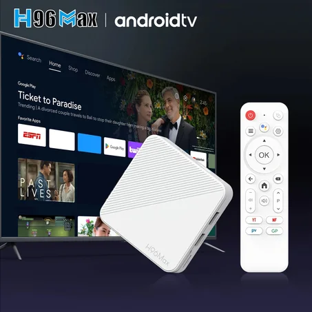جهاز استقبال تلفزيوني ذكي H96 MAX H313 يعمل بنظام أندرويد 14، يدعم دقة 4K بمعدل 60 إطارًا في الثانية، مع واي فاي مزدوج 100 ميجابت/ثانية، بلوتوث 5.0، مساعد جوجل الصوتي، مشغل وسائط متعددة
