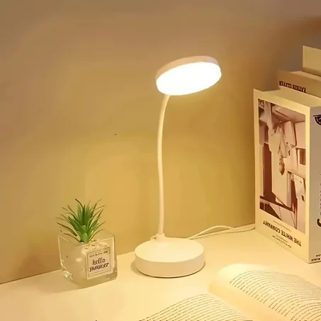 مصباح مكتب LED مرن مع خافت ثلاثي المستويات، يعمل بمنفذ USB، للعناية بالعين، دافئ، ضوء أبيض، مثالي للمنزل والمكتب والقراءة والدراسة