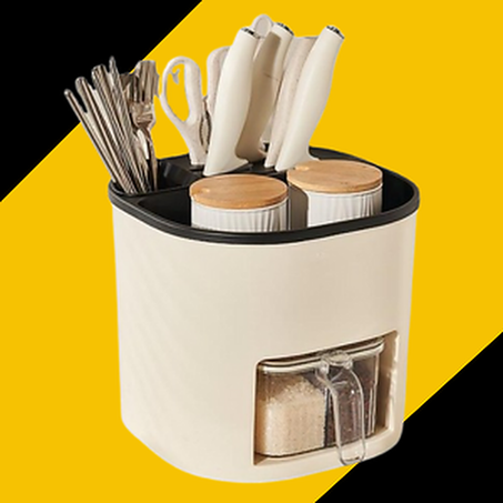 Cubo de almacenamiento y caja de especias