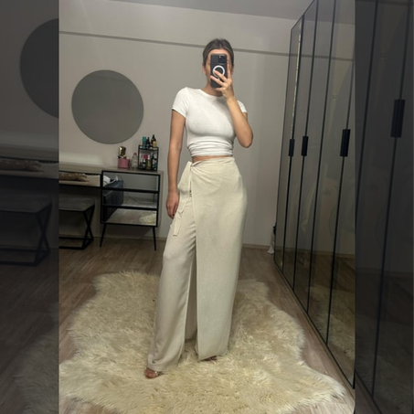 Pantalon blan Frenchy Imma’s – Un pantalon confortable pour femme.