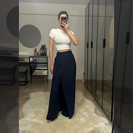 Pantalon bleu Frenchy Imma’s – Un pantalon confortable pour femme.