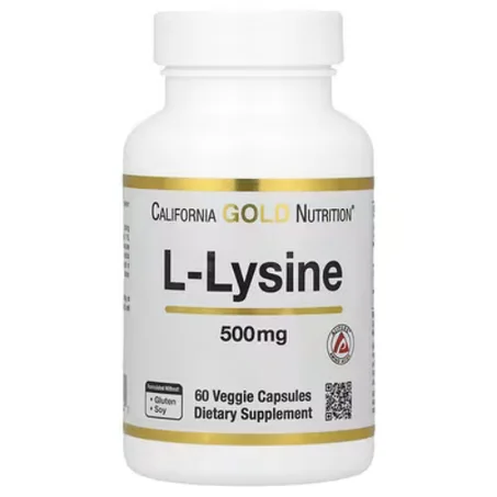 California Gold Nutrition, L-Lysin, 500 mg, 60 vegetarische Kapseln