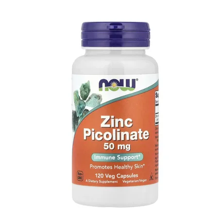 NOW Foods, Picolinate de zinc, 50 mg, 120 capsules végétales