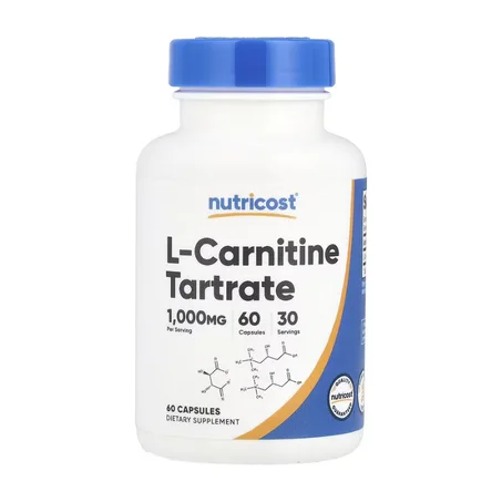Nutricost, Tartrate de L-carnitine, 60 capsules (500 mg par capsule)