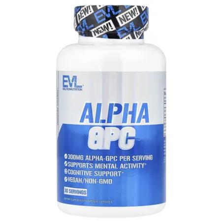EVLution Nutrition, Alpha-GPC, 60 capsules végétales (300 mg pièce)