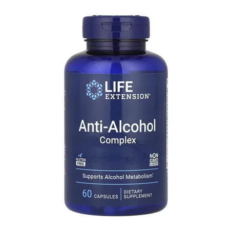 Life Extension, Complexe anti-alcool, 60 capsules