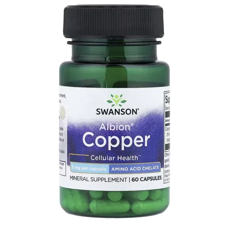 Swanson Vitamins, Cuivre Albion®, 2 mg, 60 capsules