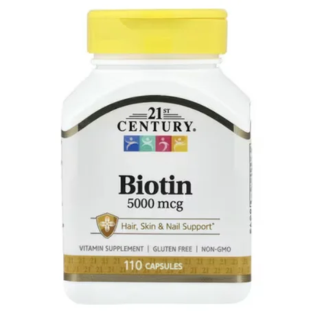 21st Century, Biotine, 5000 µg, 110 capsules