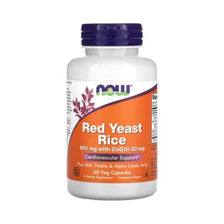 NOW Foods, Levure de riz rouge, 60 capsules végétariennes
