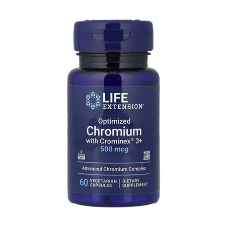 Life Extension, Chrome optimisé avec Crominex 3+, 500 µg, 60 capsules végétariennes