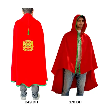 سلهام ملكي فاخر بتوب كلينطون – أناقة التشجيع المغربي