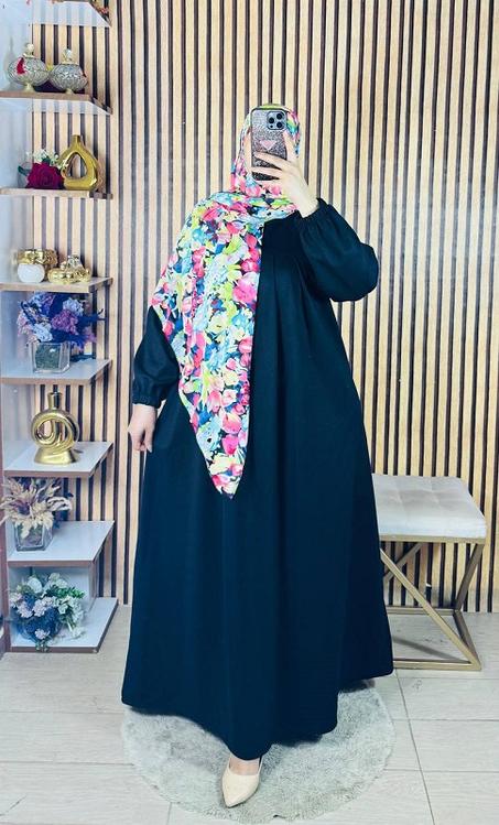 عباية شتوية راقية + فولار كبير