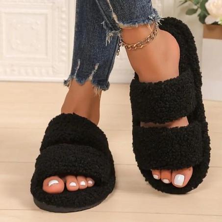 شباشب قطيفة دافئة أنيقة للنساء