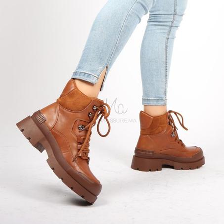 MaChaussure Florbela - Bottines en Tabac