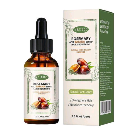 100% Pure Rosemary Oil For Hair Growth With Castor, Batana-Rosemary Hair Care Essential Oil Prevent Hair Breakage Nourish Scalp Serum