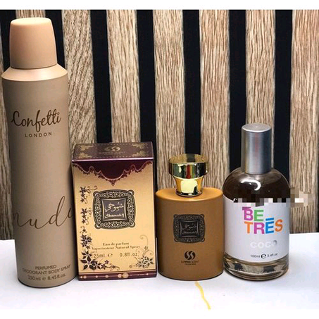 Betres BE_TRES PERFUME COCO AND SHAMOKY 25ML WITH CONFETTI BODY SPRAY