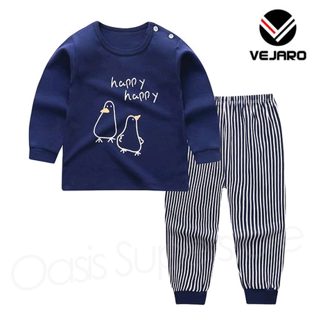 VEJARO BC002 Infant Baby Clothes Sets Pattern Penguin-Blue