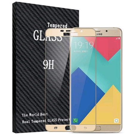 Full Cover Tempered Glass For Samsung Galaxy A9 Pro , Premium 9H Hardness 0.3mm Electroplated Screen Guard Protector Film 185852