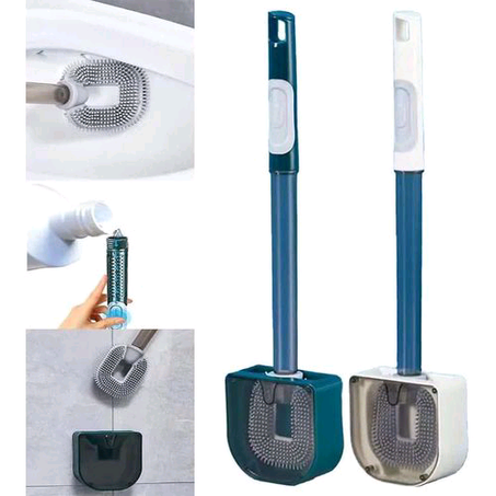 Silicone Toilet Cleaner Brush With Soap Dispense Sink Brush