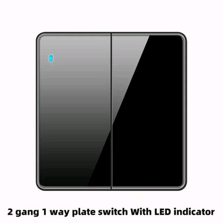 SWITCH 10pcs Of Modern Design Long Button 2gang Wall Switch