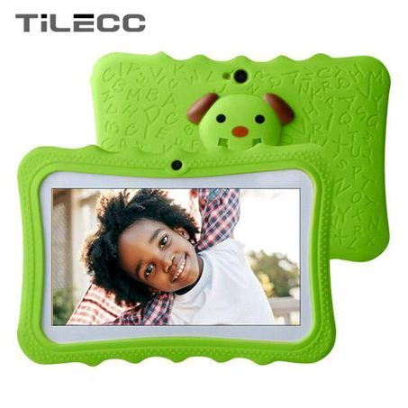 TiLECC Android 12 7 Inch Kid Tablet Dual Camera 4GB RAM 128GB 4000mAh Green