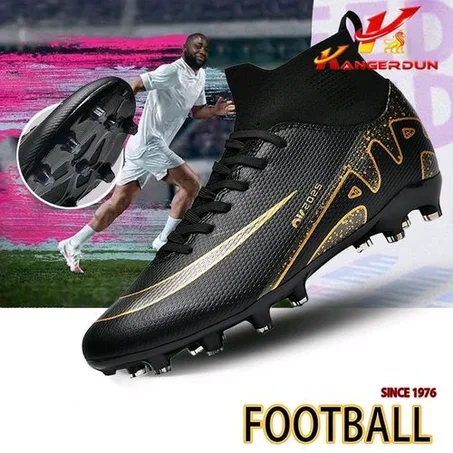 KANGERDUN Professional ultra-light soccer cleats for soccer fields, high-top
