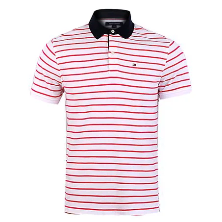 Tommy Hilfiger Men's Diagonal Stripes Trendy Polo Top