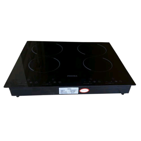 Phiima 4 Electric Burner Ceramic Built In Hob - Black