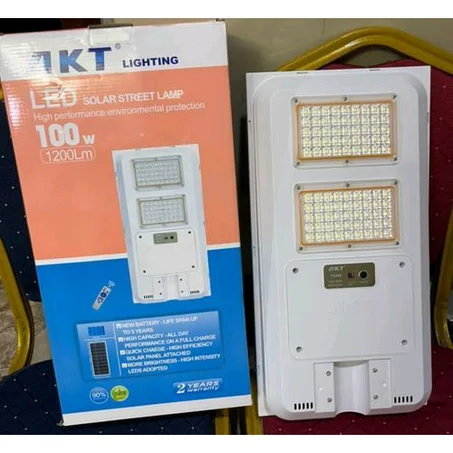 AKT 100w Solar Street Light With Inbuilt Panel- All In 1
