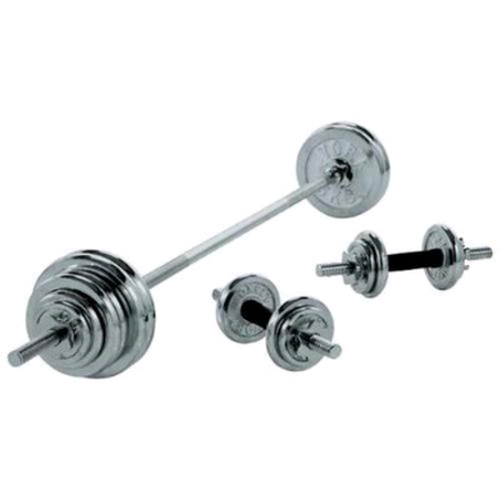BARBELL AND DUMBELL SET (50KG CAST IRON)