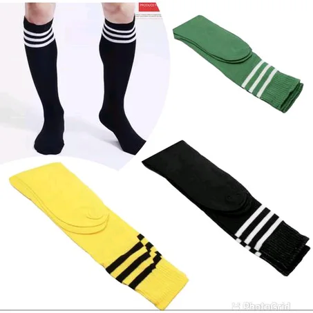3 PAIRS KNEEL HIGH SOCCER SPORT FOOTBALL HOSE SOCKS