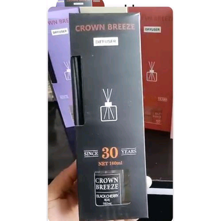 CROWN BREEZE Home Collection Scented Reed Diffuser black cherry 160ml