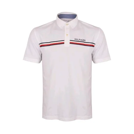 Tommy Hilfiger Men's Logo-Print-Design Polo Top