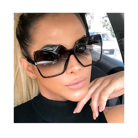 Female Oversized Sunglasses - Black