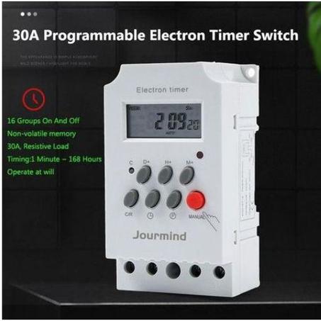 Jourmind AC220V 30A Power Programmable Timer Switch
