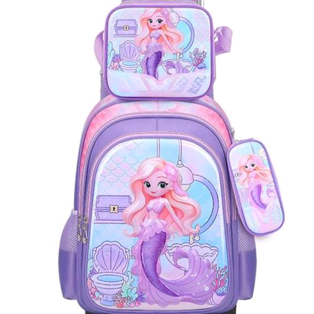 3 In 1 Large Capacity Children Girls School Bag BackPack