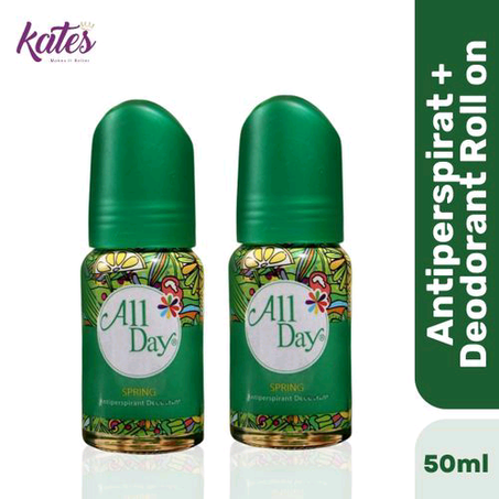 ALL DAY Spring Antiperspirant Deodorant Roll On For Women - Pack Of 2