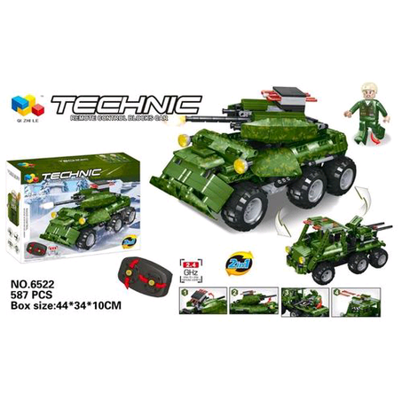 QiZhile 2in1 Educational Toy Car Blocks With Remote Control - 587pcs