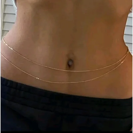 SEXSY 2PCS GOLD WAIST CHAIN FOR WOMEN
