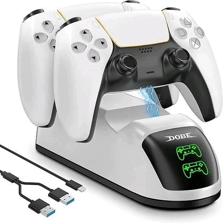 Dobe PS5 Fast Charging Dock Station For 2 Controllers Game Pads