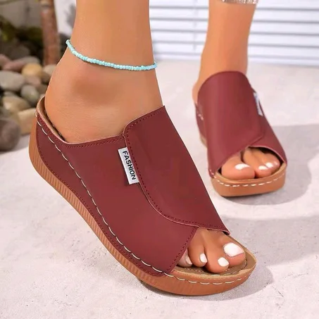 Genetic Brown Female Trendy High Fashion Slippers Footwear