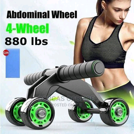 Balanced 4 Wheel Roller Slide AB Wheel/Wheel Abdominal Exercise Roller