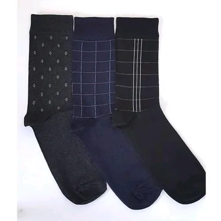 3pk Trois Men's Cotton Premium Socks, Multicolor