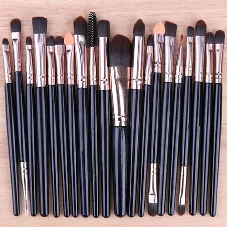 20Pcs/Set Makeup Brushes Set Professional Plastic Handle Soft Synthetic Hair Powder Foundation Eyeshadow Brush Make Up Tools