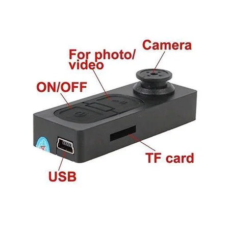 Wearable Mini Hidden Button Shirt Camera