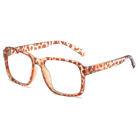 Leopard Skin Frame Lensless Fake Glasses Fashion Statement